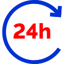 Melayani Anda <br/> maksimal 24 jam